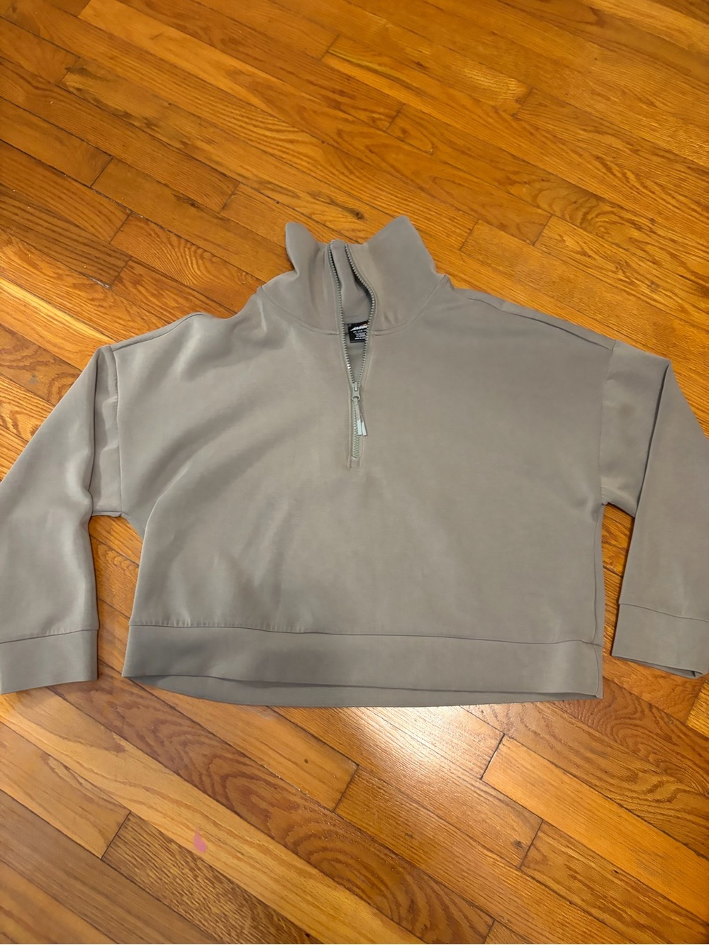 Avia Taupe Half-Zip Sweatshirt